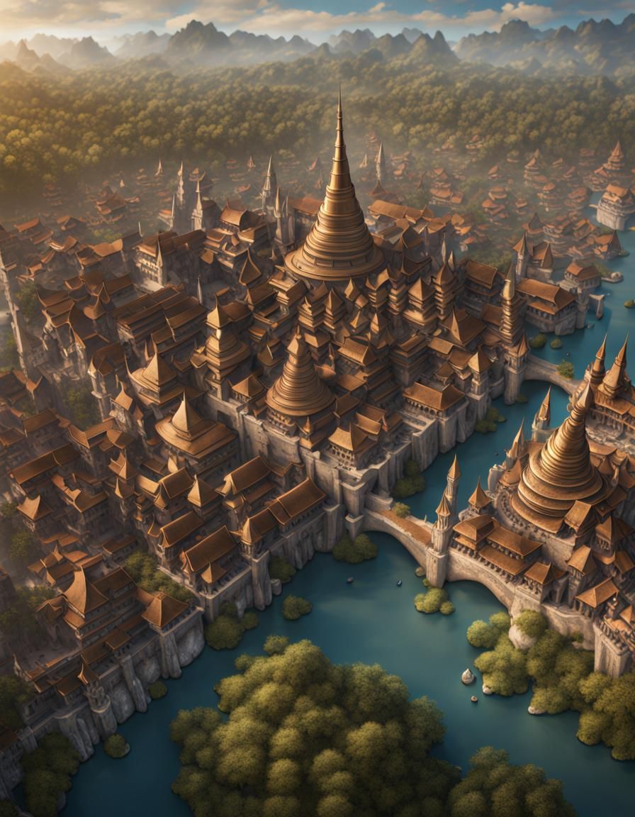 Detailed Map of Burmese Medieval Capital