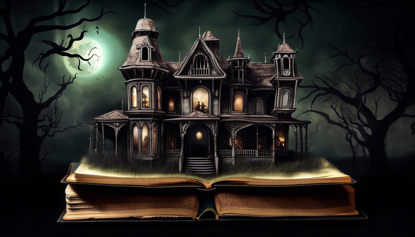 Victorian Haunted House Rises from Old Book