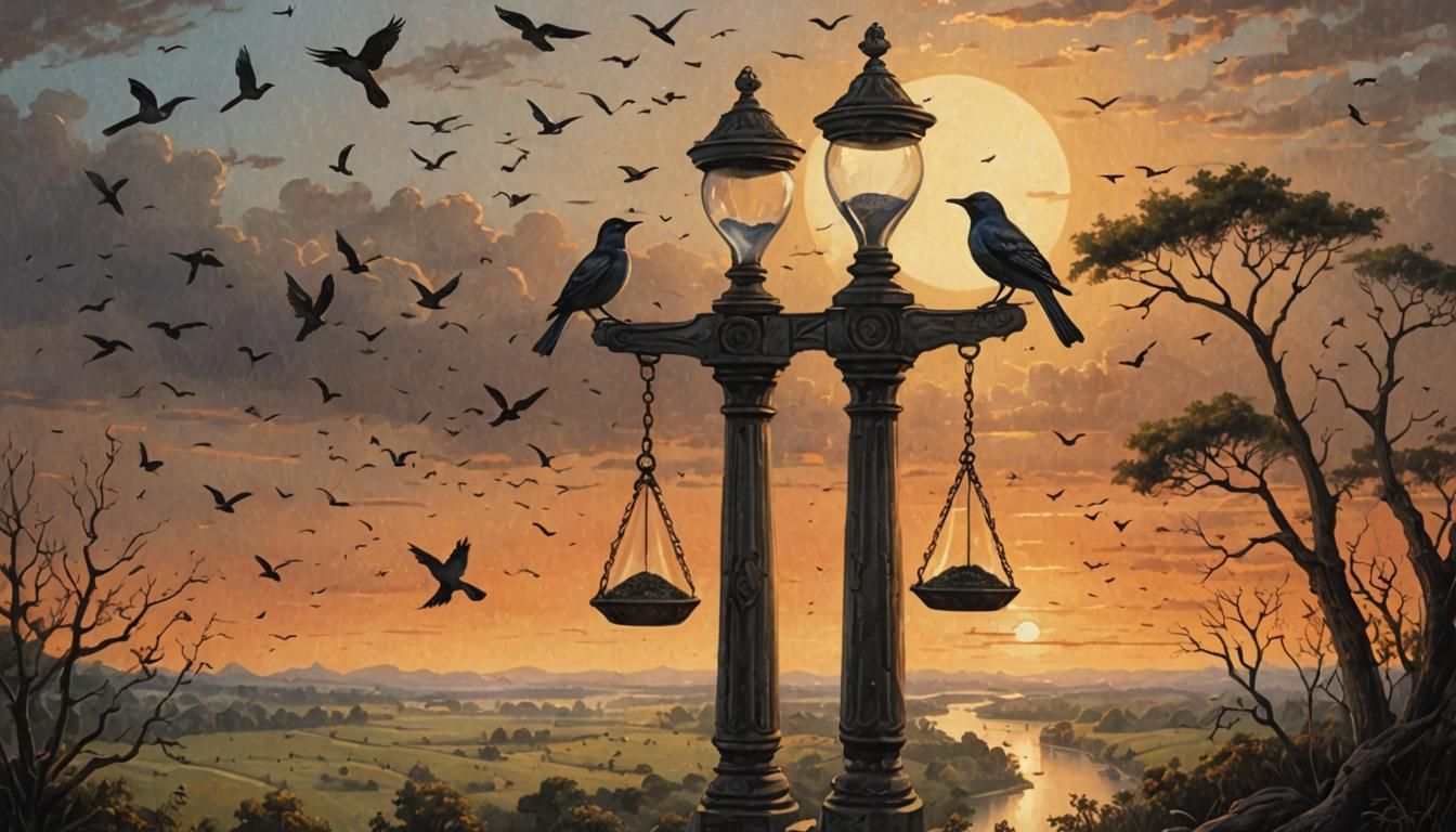 Time's Passage: Hourglass, Tears, and Mockingbirds