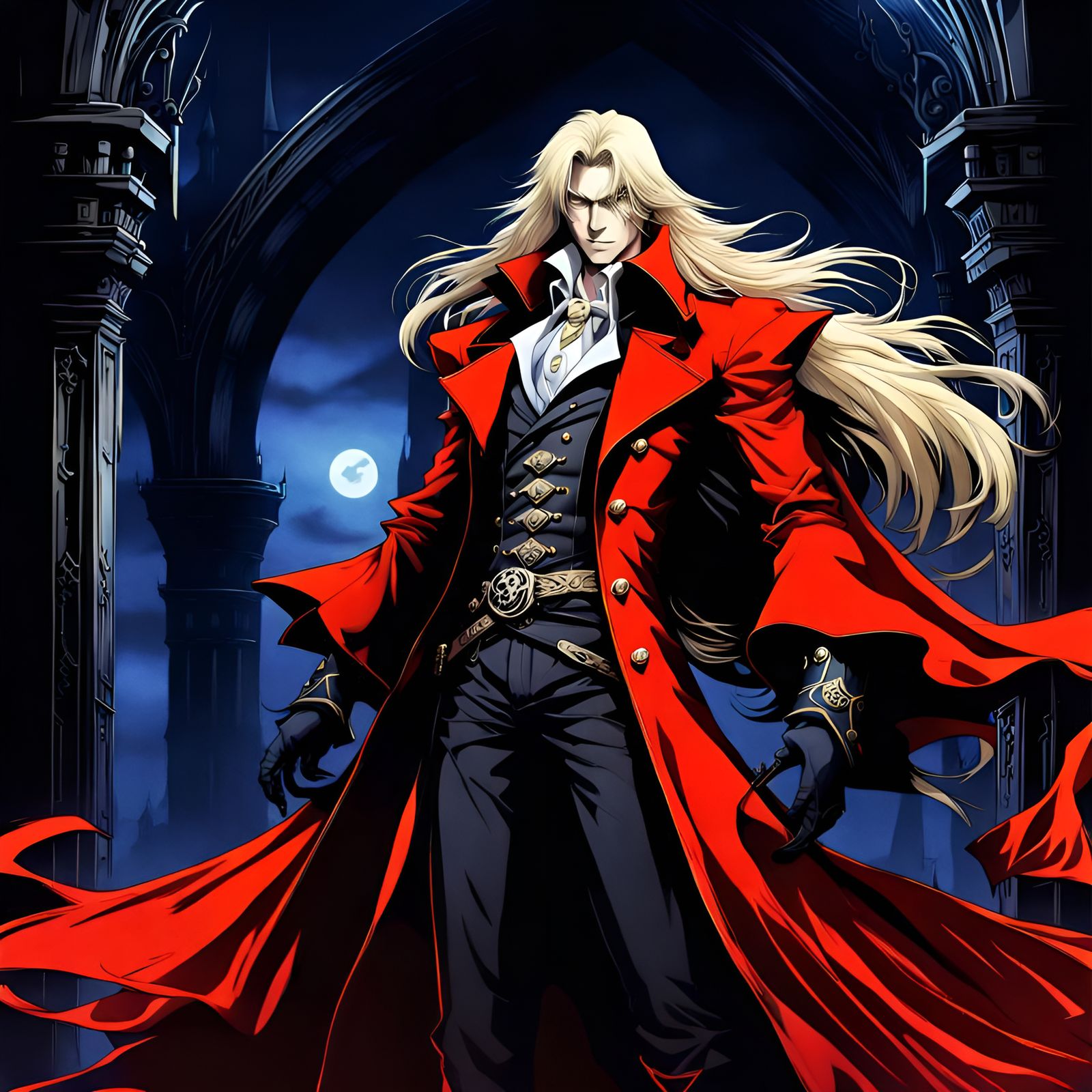 Alucard Castlevania: Anime Key Visual Art