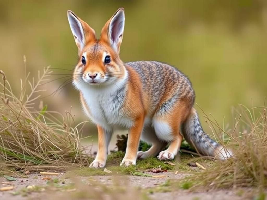 Rabbit Fox Hybrid Animal Portrait in Natural Light
