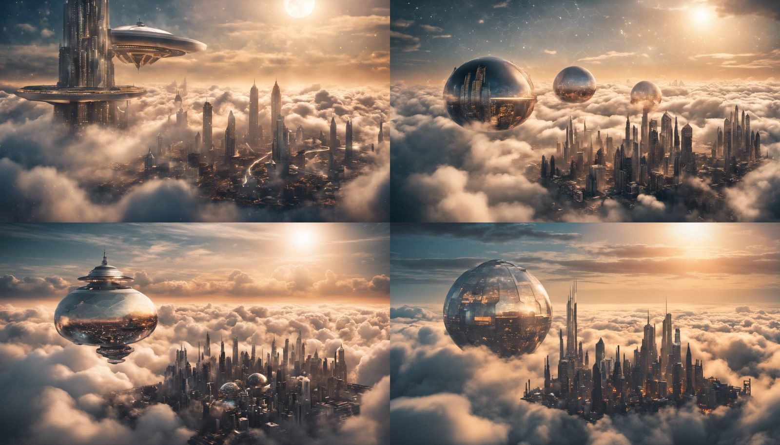 Futuristic Cloud City: Professional Photography