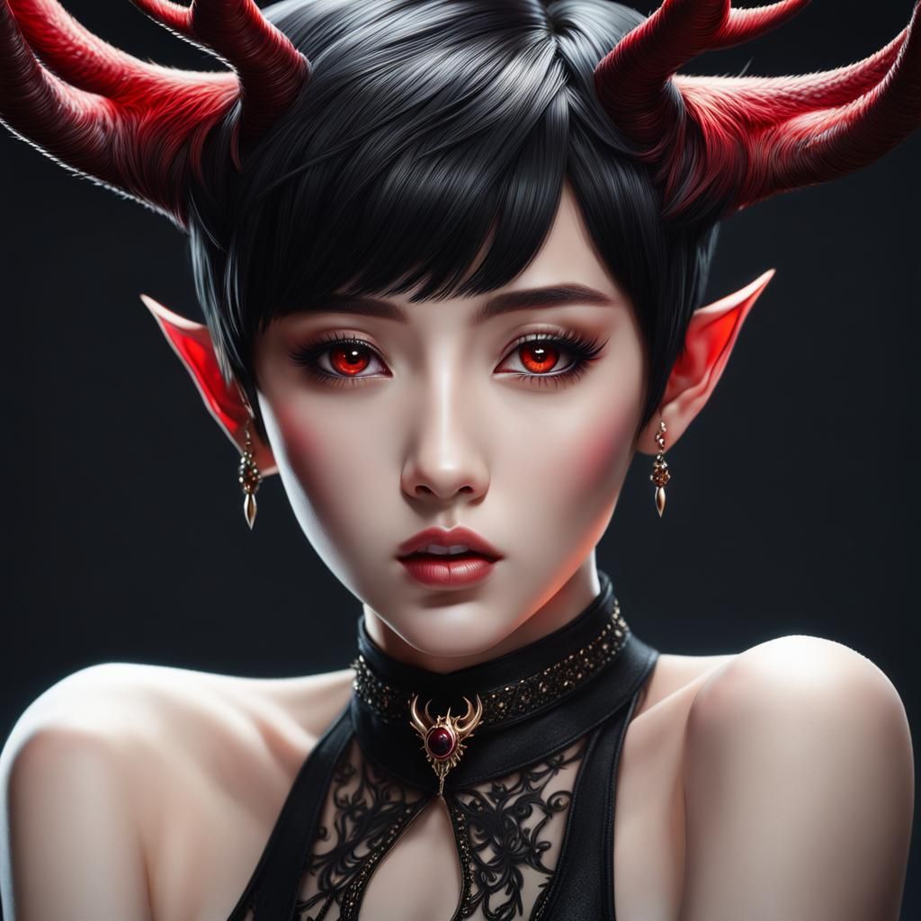Fae K-Pop Idol with Demonic Eyes