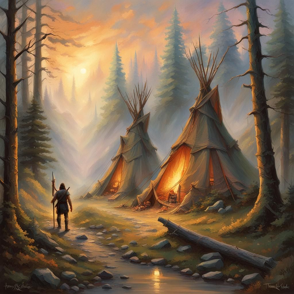 Half-Orc Fighter in Ethereal Forest Camp