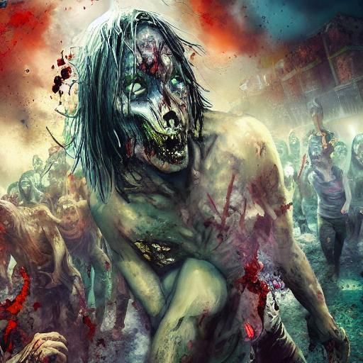 Hyperrealistic Zombie Apocalypse Concept Art