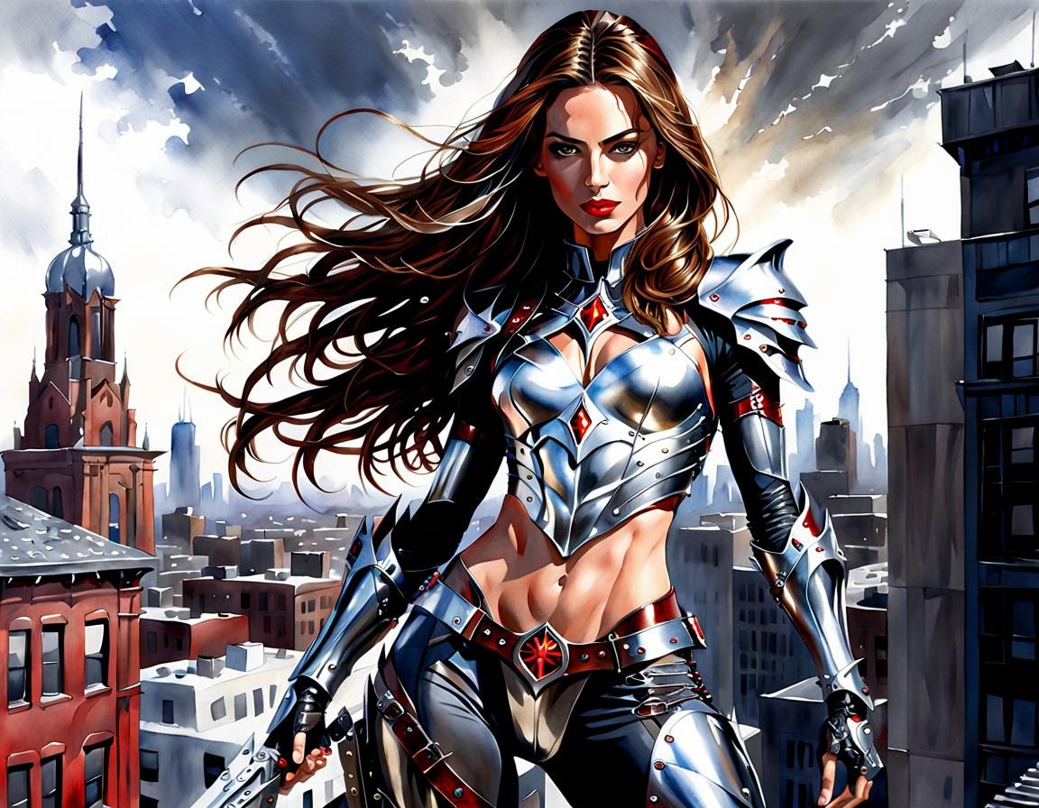 Witchblade in Ken Kelly Style Watercolor