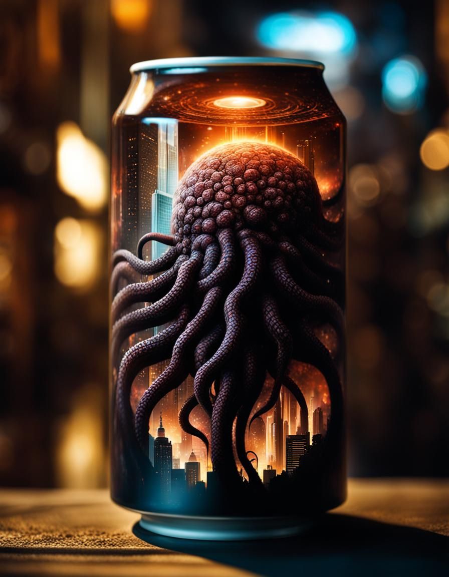 Cosmic Cityscape Inspired by Azathoth: Detailed Art