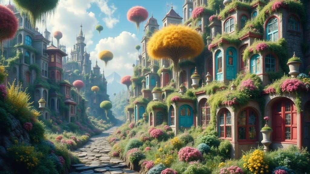 Ethereal Dance of Smoke and Demons in Vibrant Painterly Hues