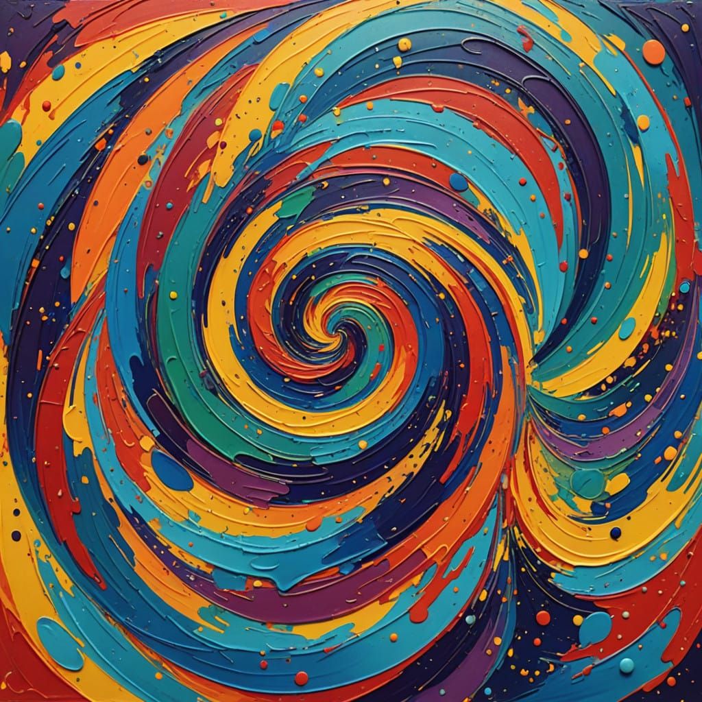 Whirling Colors Represent the Turbulence of Thoughts