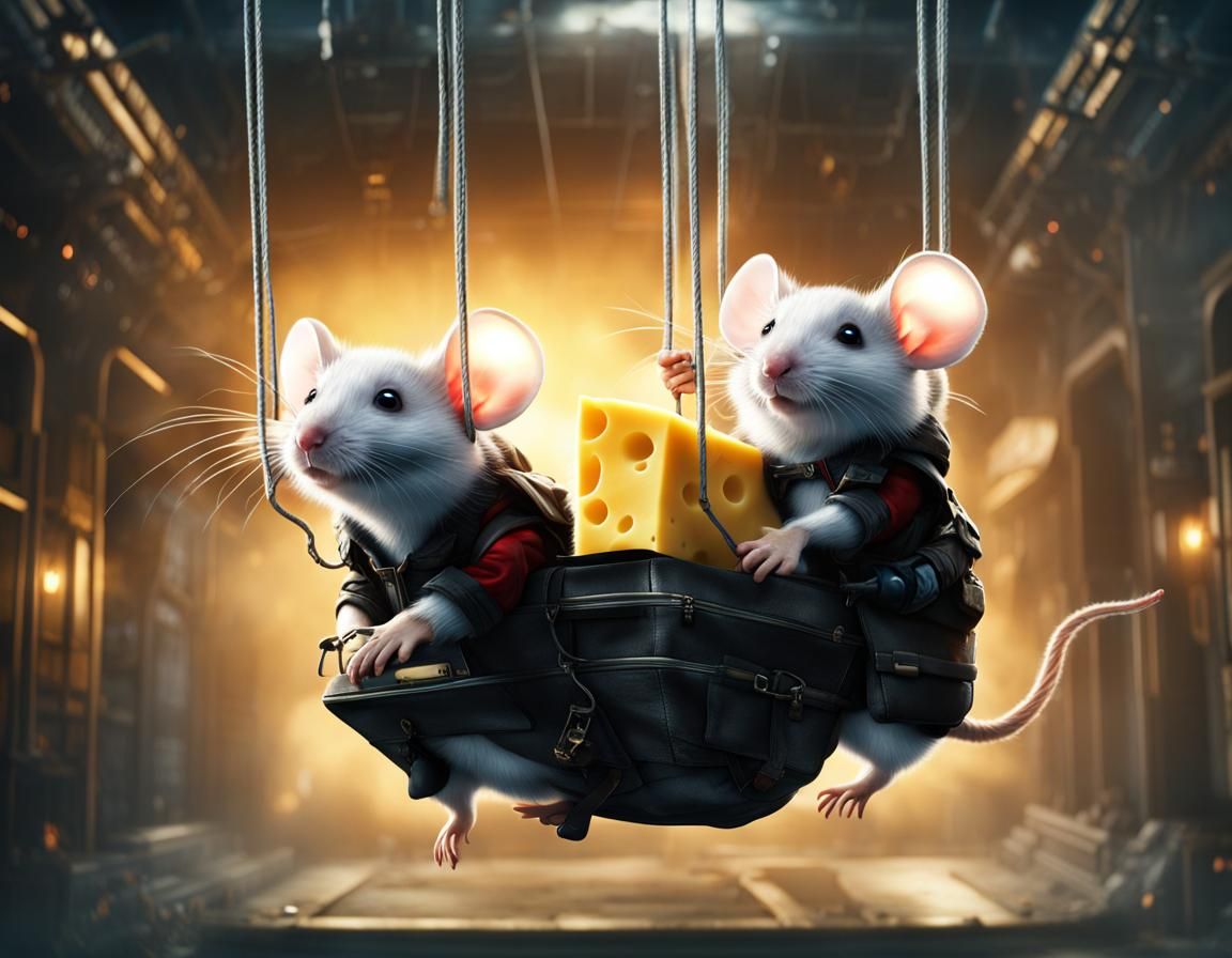 Mice Mission: Cheese Heist in Futuristic Style