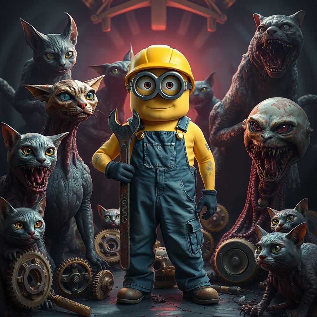 Heroic Minion in a Field of Monster Cats
