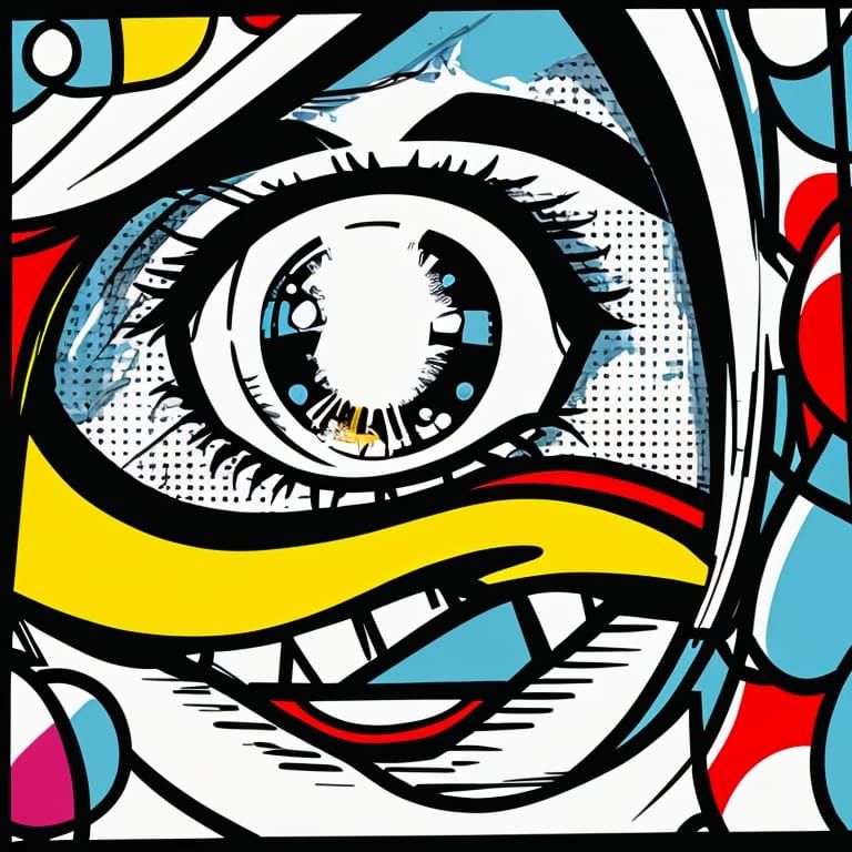 Girl in Pop Art Style of Lichtenstein