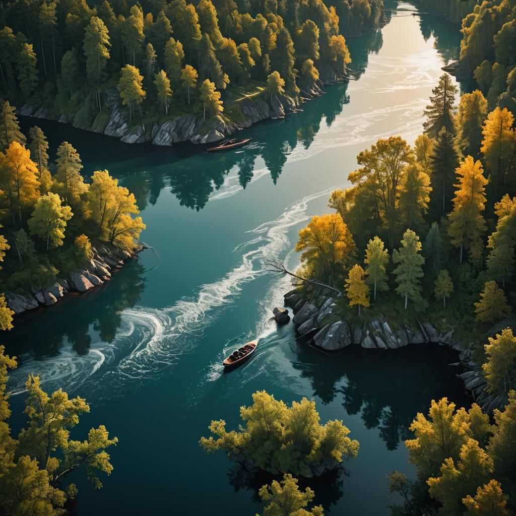 Tranquil Waters: A Detailed Matte Painting