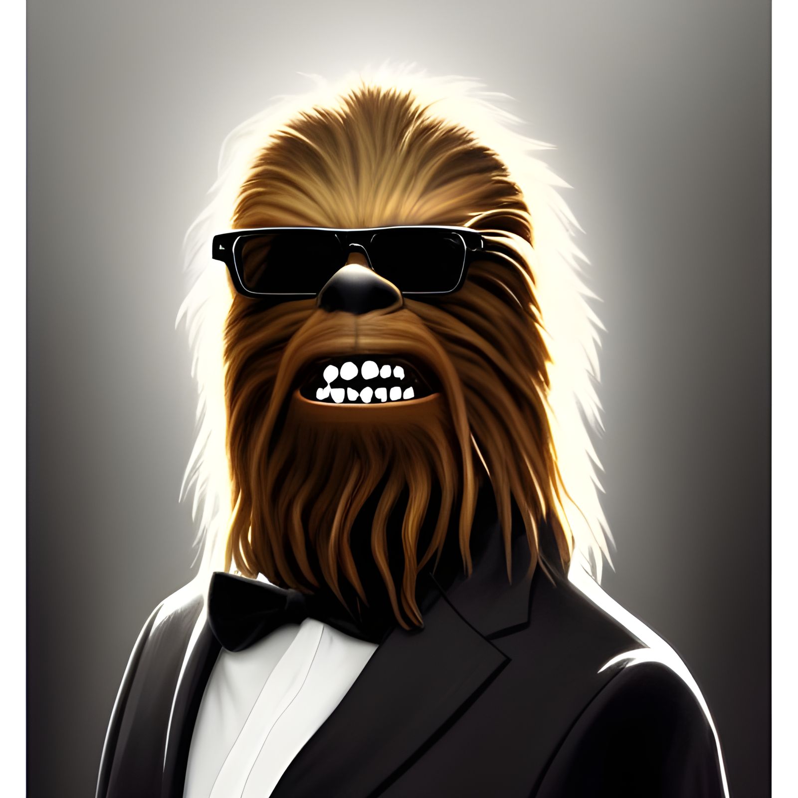 Chewbacca in Business Suit: Detailed 8k Portrait