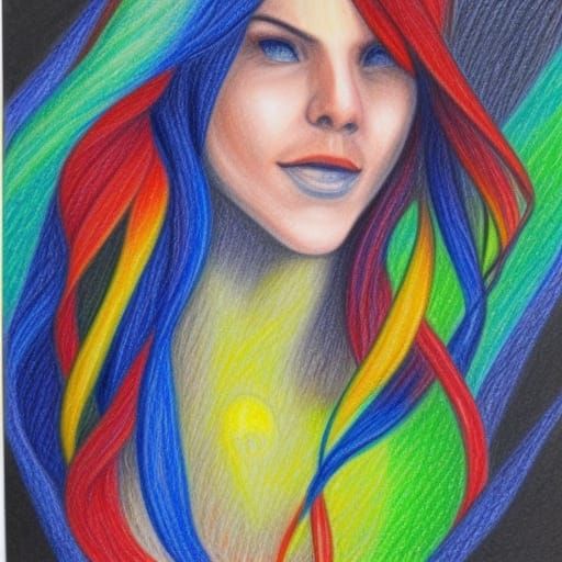 Charming Winter Scene in Color Pencil Style