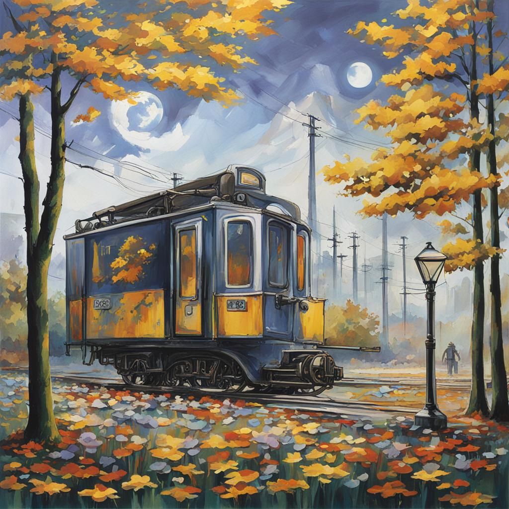 Happy Cartoon Locomotive in 3D Digital Art