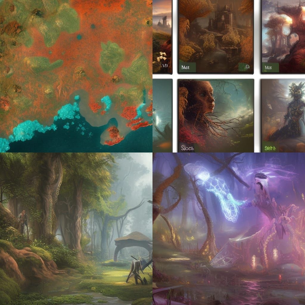 Fantastical Matte Painting with Deep Color in 8K