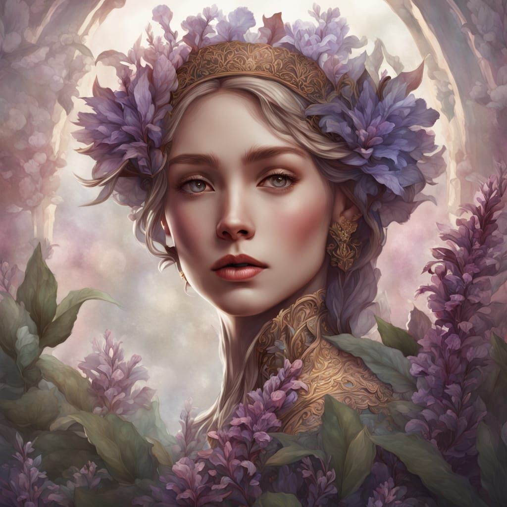 Elegant Victorian Botanical in Rich, Nostalgic Tone