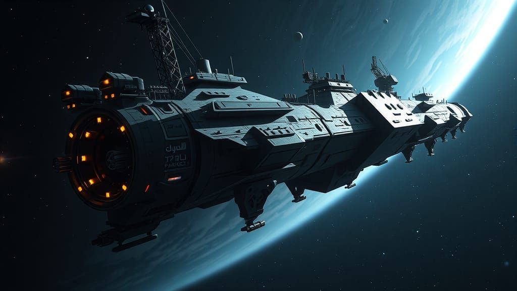 Colossal Colony Ship Embarks on Deep Space Voyage