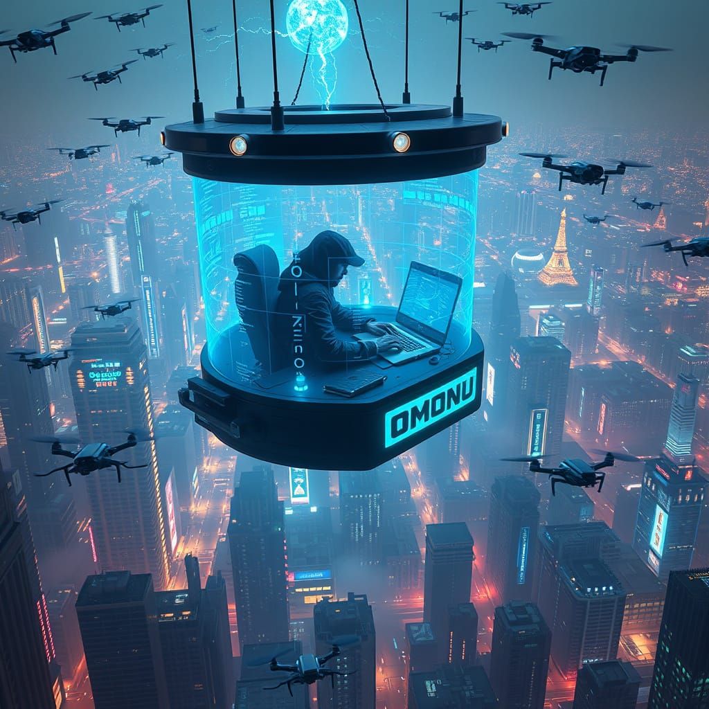 Cyber-Hacker Omonu Conquers Dystopian Metropolis in Cyberpun...