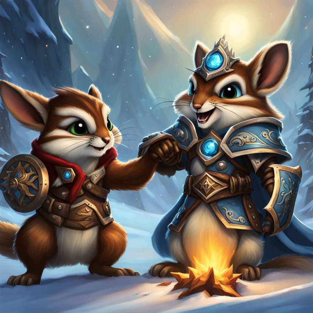Chipmunk Battles Lich King in Azeroth