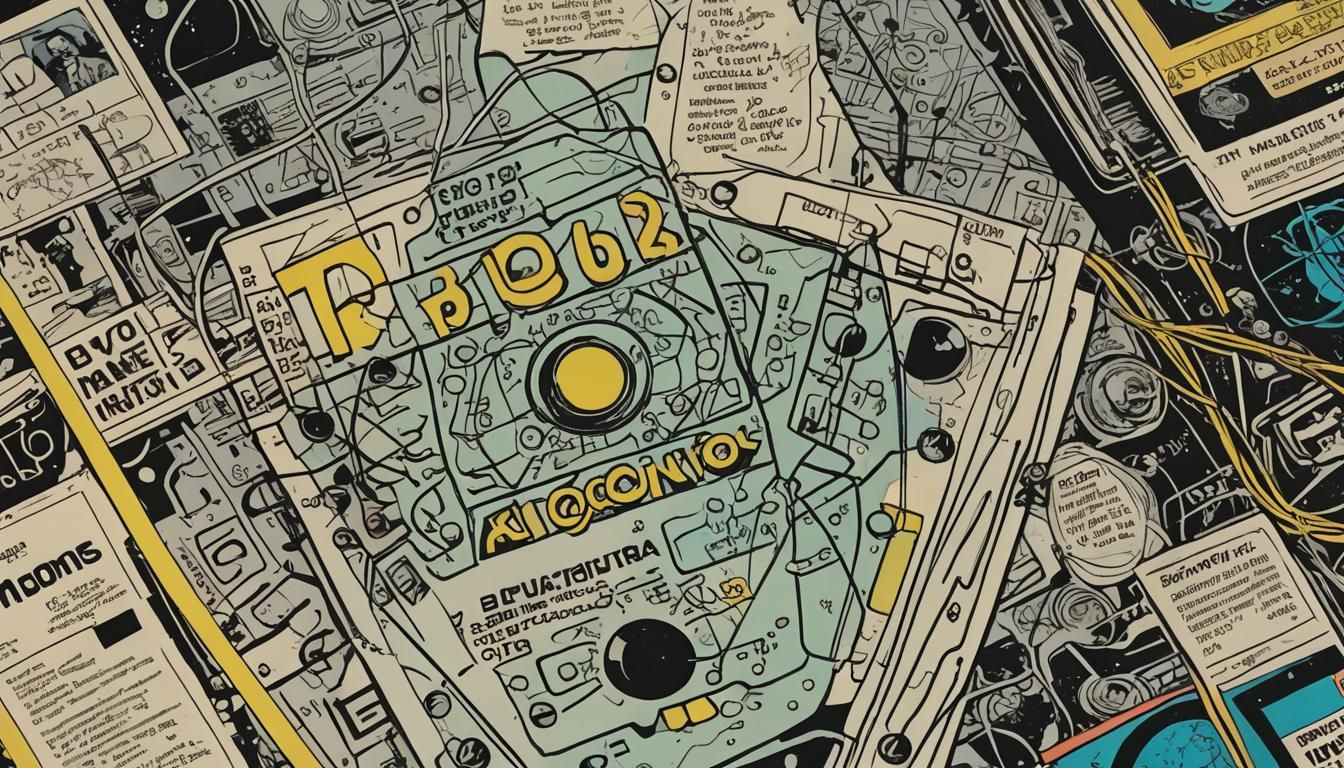 Retrofuturistic Comic Book Scene in Polish Style