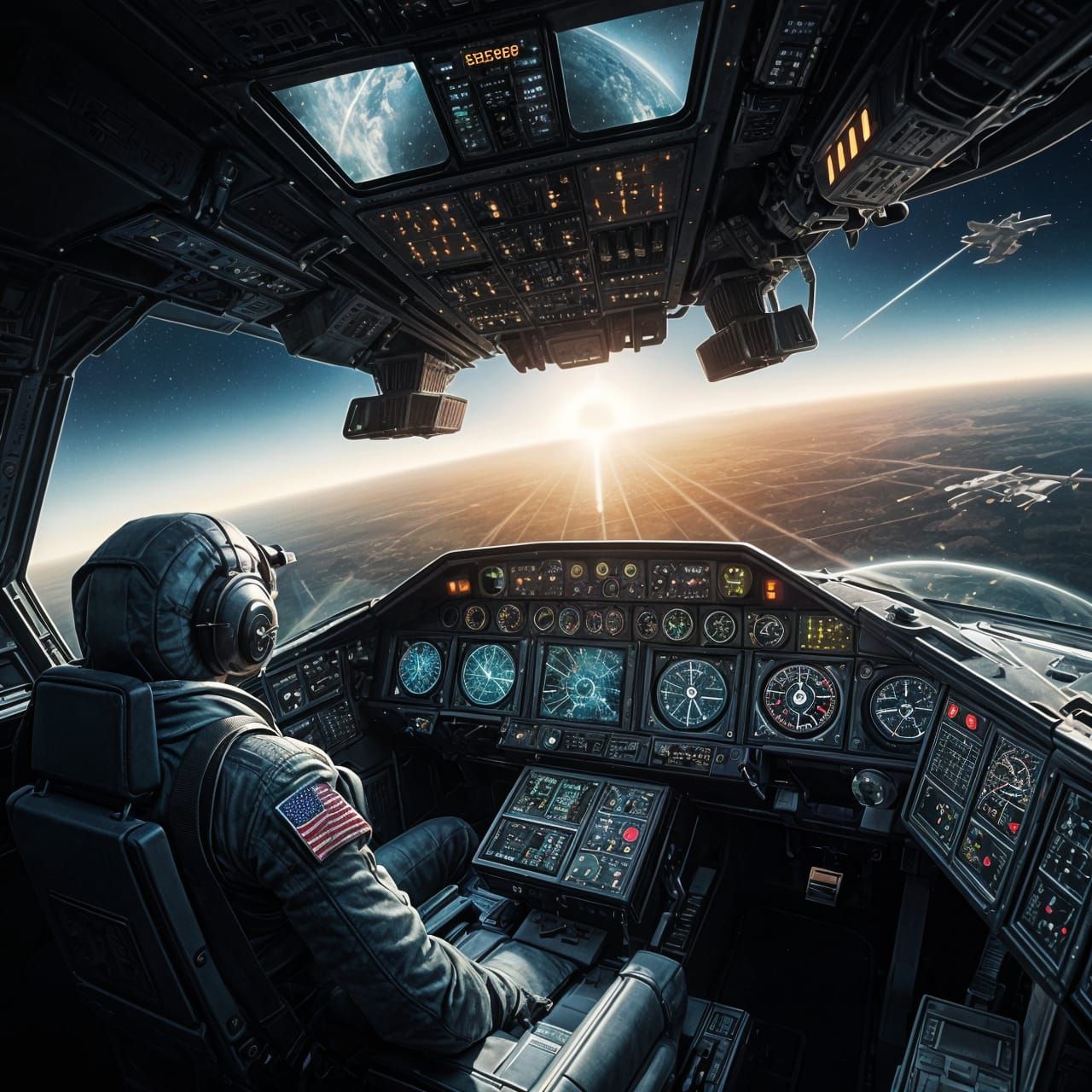 Epic Fighter Jet Battle in Space