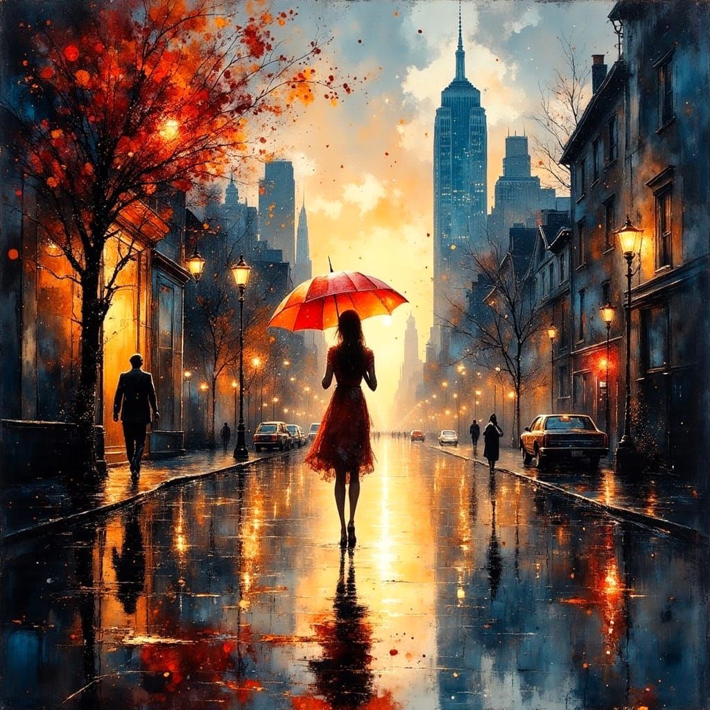 She Walks Through Rainlight