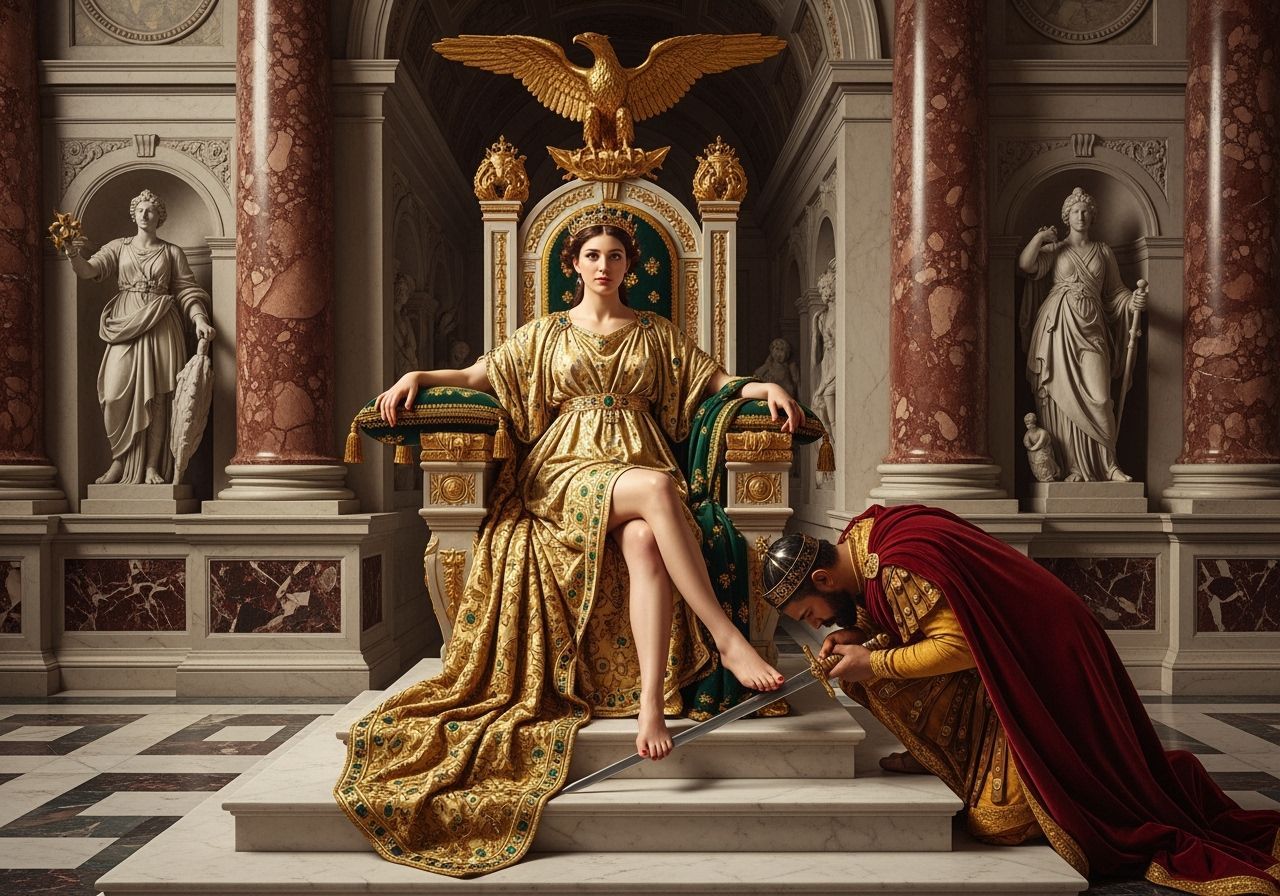 Empress Messalina on Her Throne: A Baroque Vision