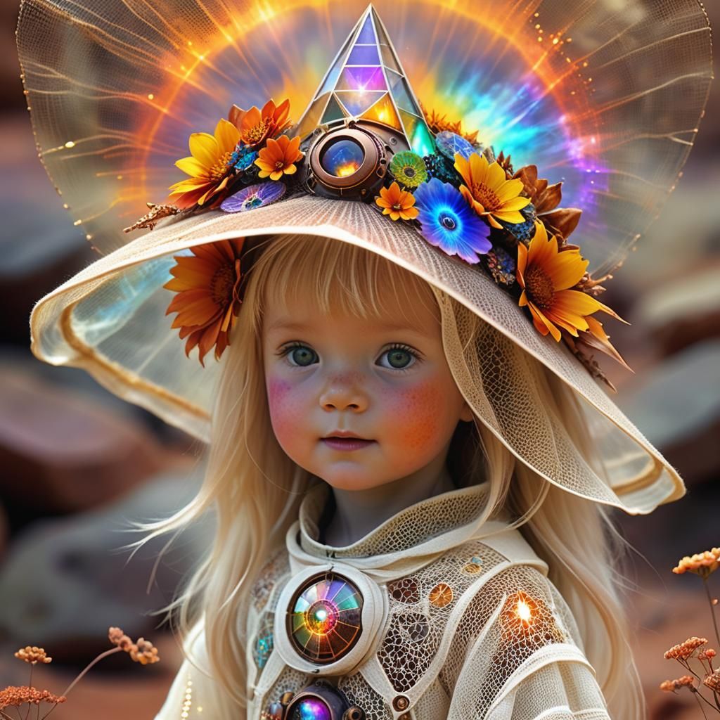 Ethereal Fire Spirit in Postmodern Flame Art