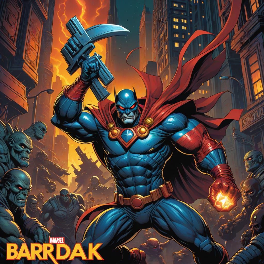 Bardak the Supervillain in Comic Book Style