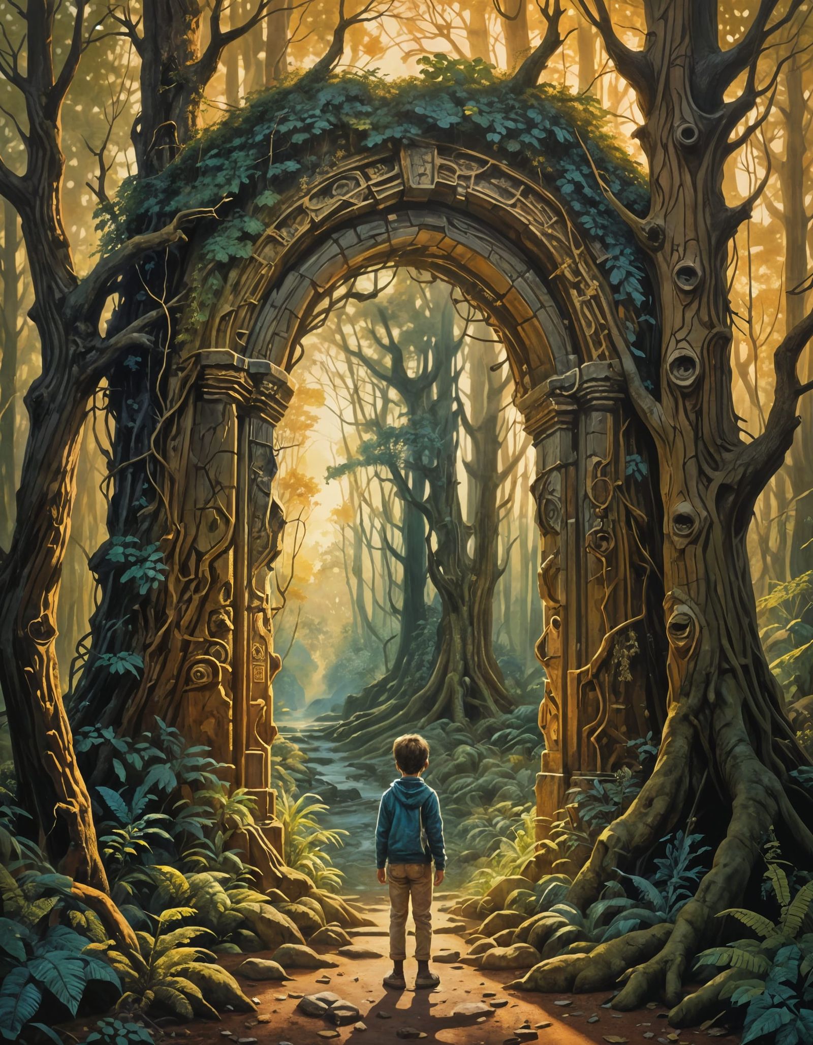 Surreal Portal to Art World as Oil Painting