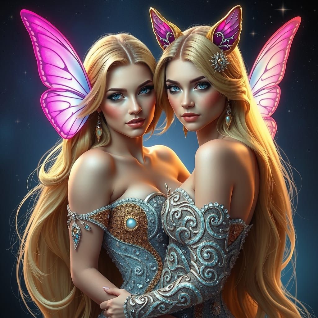 Enchanting Princess in a Magical Galaxy