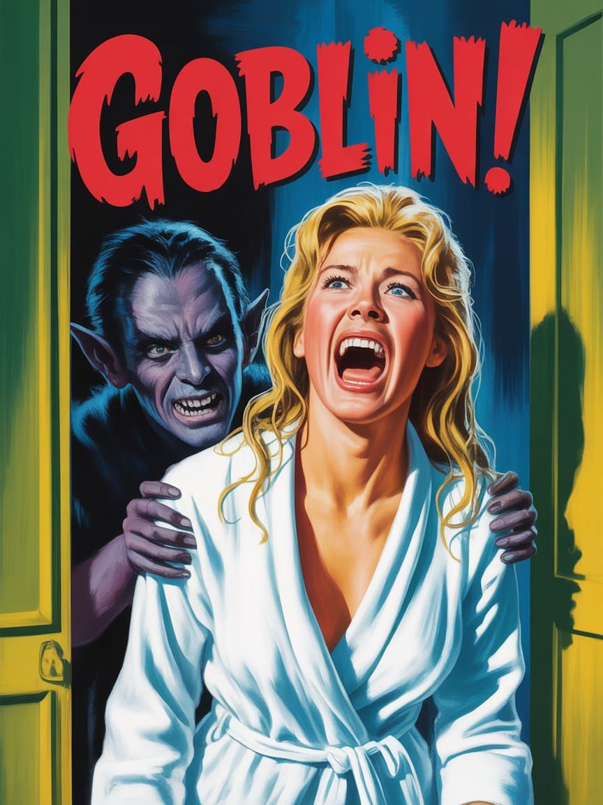 Retro Horror Movie Poster: "Goblin!"