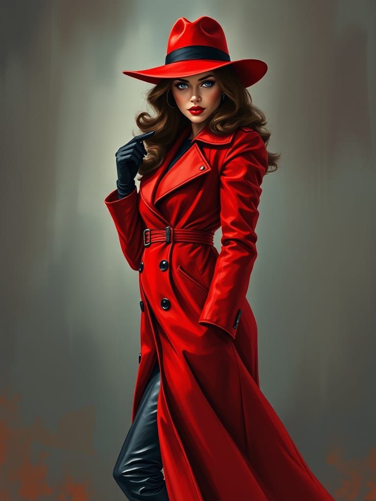 Fearless Femme Fatale in Fauvist Style