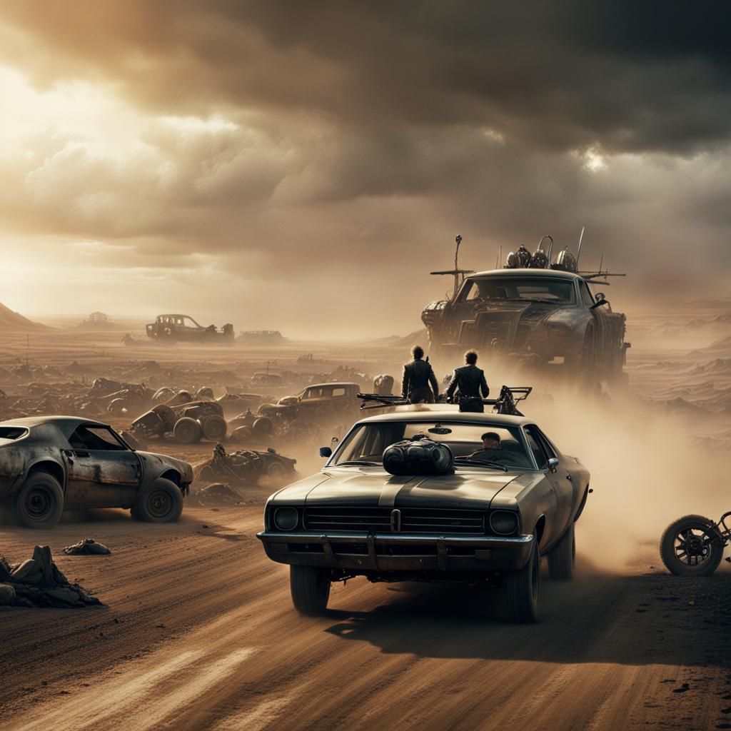 Epic Cinematic Scene in Mad Max Style