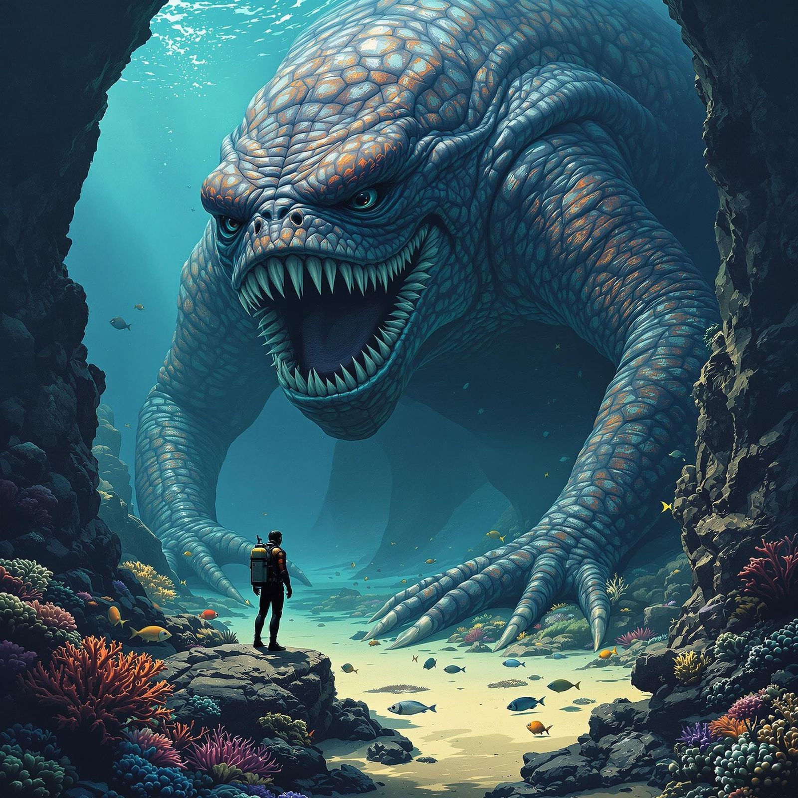 Gigantic Sea Monster Emerges from Depths