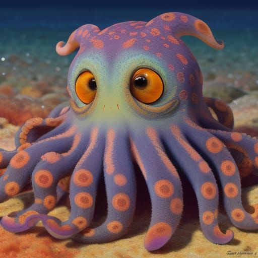 Fluffy Rainbow Octopus: A Furry Photorealistic Wonder