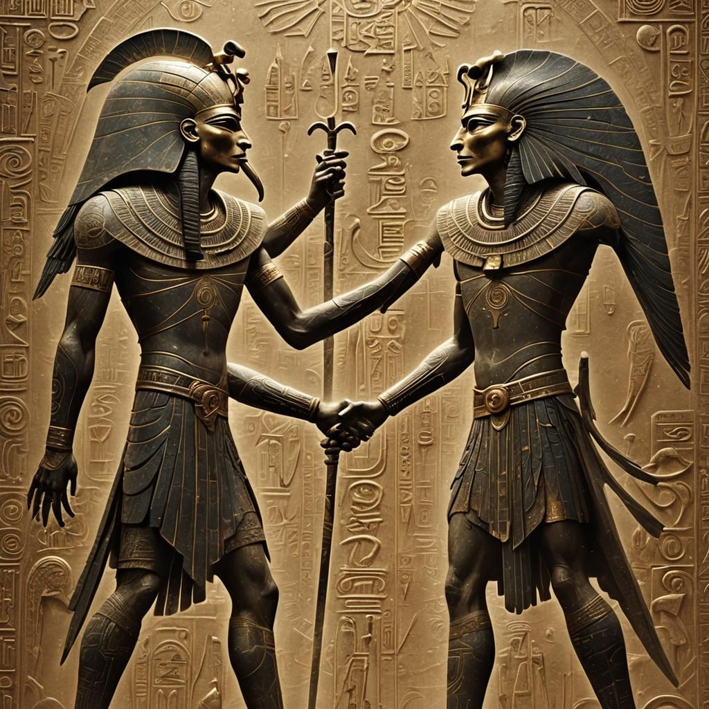Horus and Thoth in Fierce Exchange