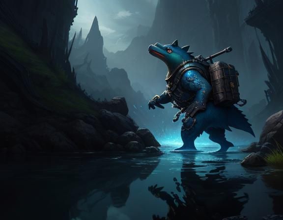 Anime Platypus Fantasy Concept Art