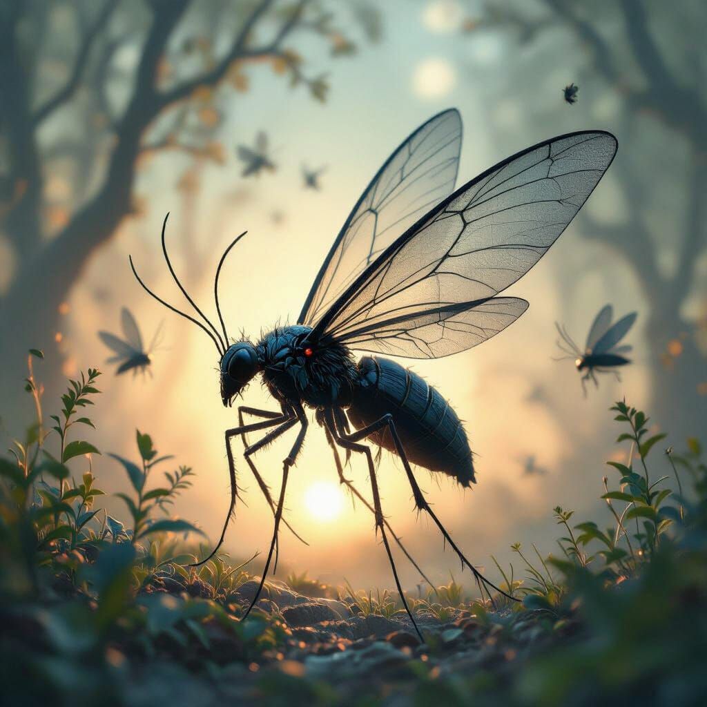 Ethereal Insect-like Creatures in Dark Fantasy Style