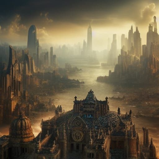 Epic City of Fallen Gods: Digital Matte Painting