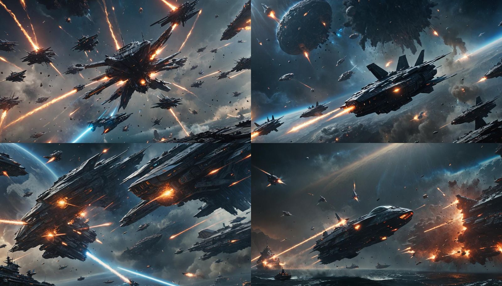 Epic Space Battle in Earth Orbit: Human vs Alien