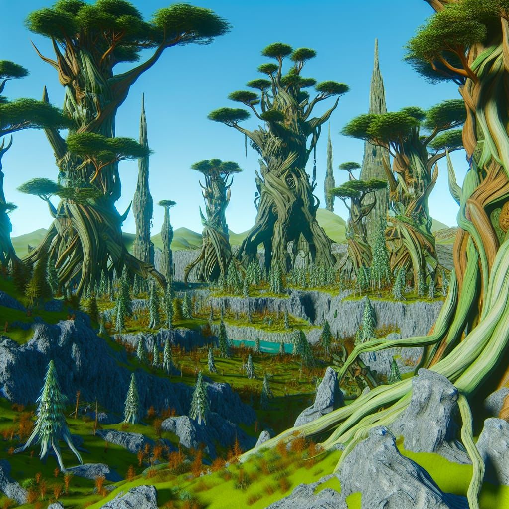 Sentient Forests Roam a Fantasy Realm
