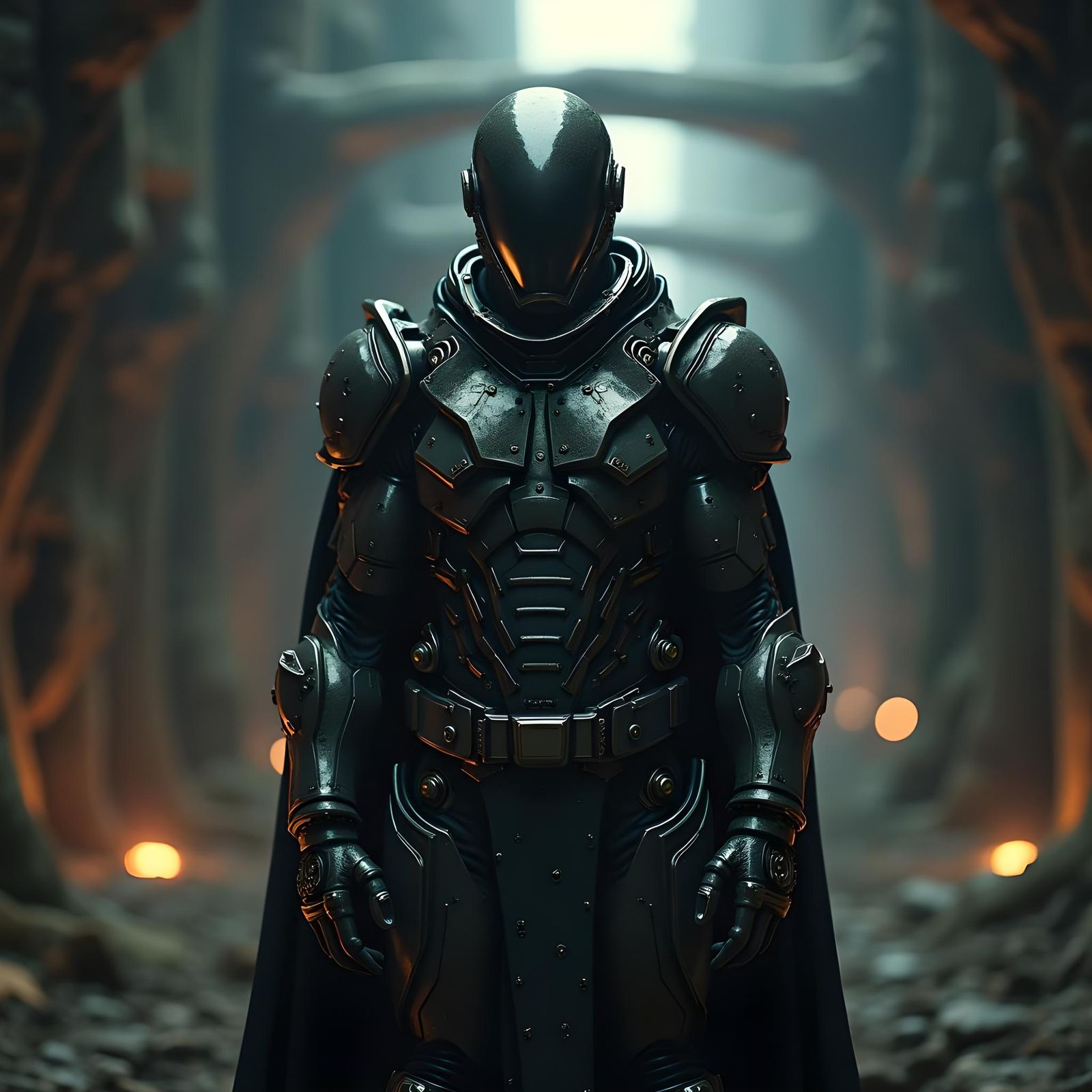 Military Commander in Eldritch H.R. Giger Style