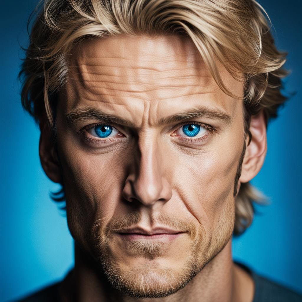 Striking Portrait of a Handsome Swedish Man