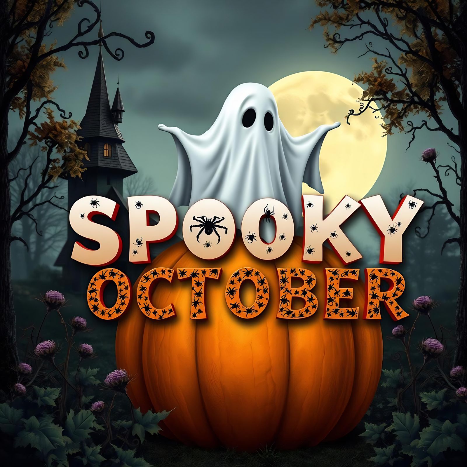 "There is magic in the night when pumpkins glow by moonlight...