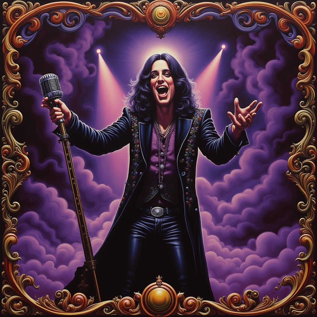 Dark Rock Icon Ozzy Osbourne Performs in a Swirling Vortex o...