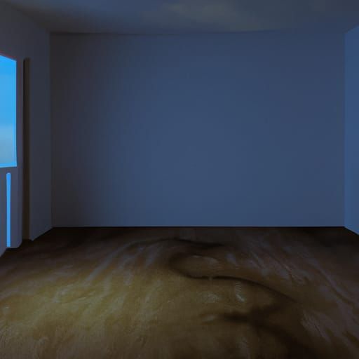 Dramatic Empty Bedroom Digital Matte Painting