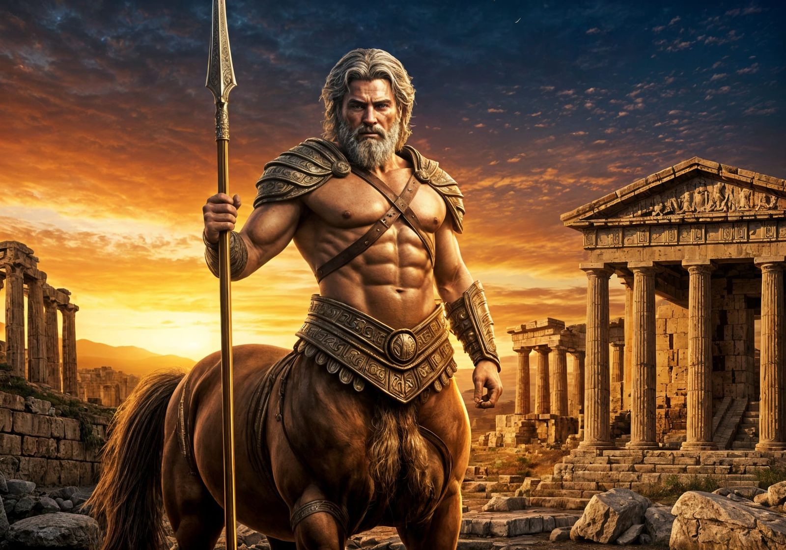Chiron the Centaur Ready for Battle